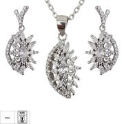 Set argint elegant lant si cercei Thia