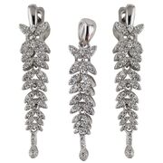 Set argint mireasa cu zirconii Thia