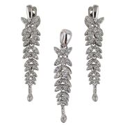 Set argint mireasa cu zirconii Thia