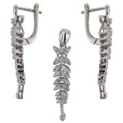 Set argint mireasa cu zirconii Thia