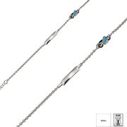 Bratara argint copii placuta cu motocicleta