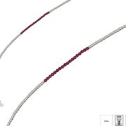 Bratara argint rubine Thia