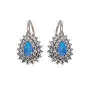 Cercei argint cu opal albastru Baina