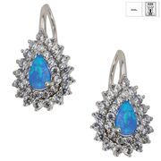 Cercei argint cu opal albastru Baina