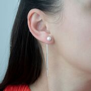 Cercei lungi argint cu perle Diane