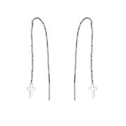Cercei lungi argint cruce Era