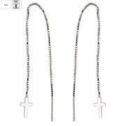 Cercei lungi argint cruce Era