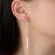 Cercei lungi argint simpli Lines
