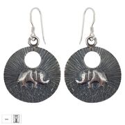 Cercei argint rotunzi elefant Mauri