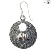 Cercei argint rotunzi elefant Mauri