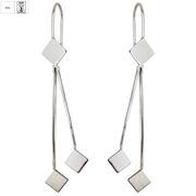 Cercei lungi argint Rombis