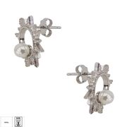 Cercei argint eleganti cu perle Sun