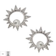 Cercei argint eleganti cu perle Sun