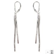 Cercei lungi argint eleganti Thia cu zirconii