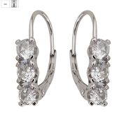 Cercei argint rotunzi Thia cu zirconii