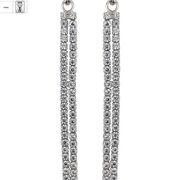 Cercei lungi argint eleganti Thia cu zirconii
