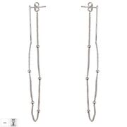 Cercei lungi argint cu surub Thia