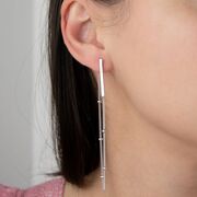 Cercei lungi argint cu surub Thia