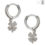 Cercei argint trifoi cu zirconiu Yonca