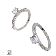 Inel argint logodna zirconii Celina marimea 51