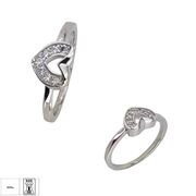 Inel argint inima zirconii Dila marimea 52