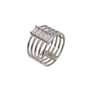 Inel argint minimalist Lines marimea 53