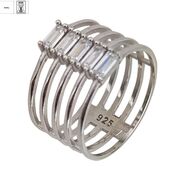 Inel argint minimalist Lines marimea 53