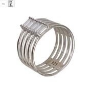 Inel argint minimalist Lines marimea 53