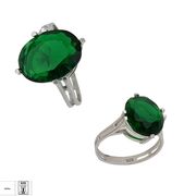 Inel argint zirconiu verde Thia marimea 55