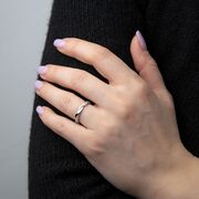 Inel argint elegant impletit Tresse marimea 50