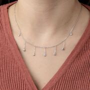 Lant argint elegant cu zirconii Eve