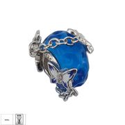 Talisman argint albastru cu fluturi