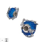 Talisman argint albastru cu fluturi