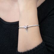 Talisman argint fluturi roz