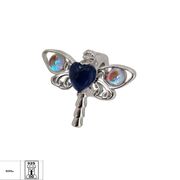 Talisman argint libelula colorata