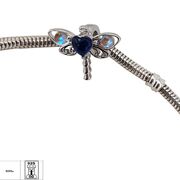 Talisman argint libelula colorata