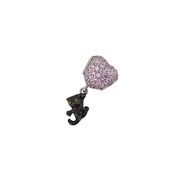 Talisman argint inima si pisicuta