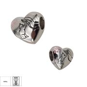 Talisman argint pisica si labuta roz