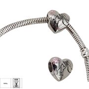 Talisman argint pisica si labuta roz