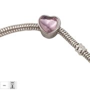 Talisman argint inimioara roz