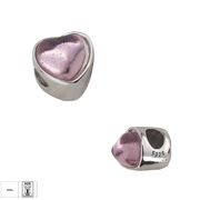 Talisman argint inimioara roz