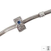 Talisman argint opritor zirconiu albastru