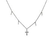 Lant argint cruciulita cu zirconii Aya