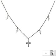 Lant argint cruciulita cu zirconii Aya