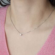 Lant argint cu pandantiv solitaire Thia