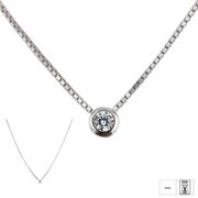 Lant argint cu pandantiv solitaire Thia