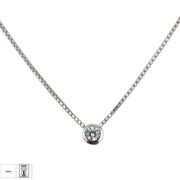 Lant argint cu pandantiv solitaire Thia
