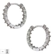 Set argint simplu cu zirconii  Liza