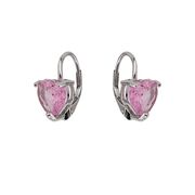 Cercei argint inima roz Thia