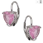 Cercei argint inima roz Thia